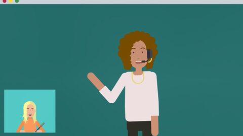 Grafik mit 2 Frauen im Videocall